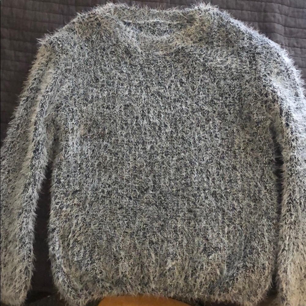 oversized fuzzy sweater